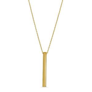 NWT Erin Bar Necklace // 10k Solid Yellow Gold